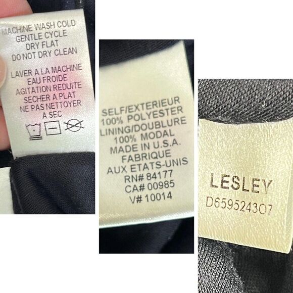 Diane Von Furstenberg LBD Black Liquid Dress Size 8 Lesley DVF Goth Punk Witchy - Picture 10 of 15